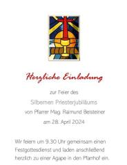 Bild zu Herzliche Einladung zum silbernen Priesterjubiläum