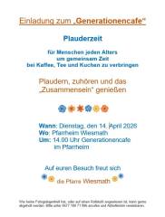 EINLADUNG ZUM GENERATIONENCAFE - Foto